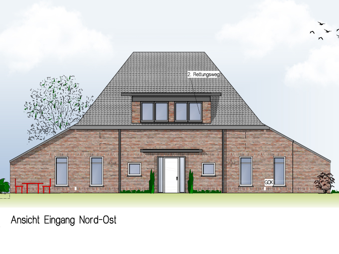 Ansicht Eingang Nord-Ost