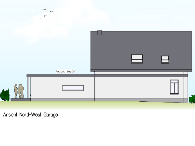 Ansicht Nord-West Garage