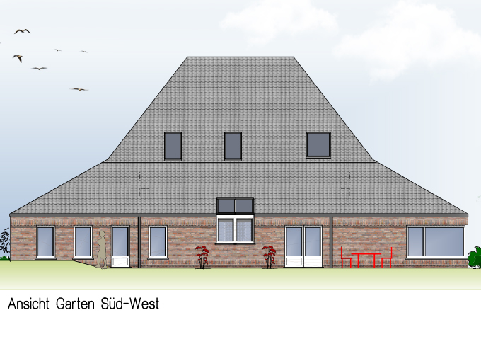 Ansicht Garten Süd-West